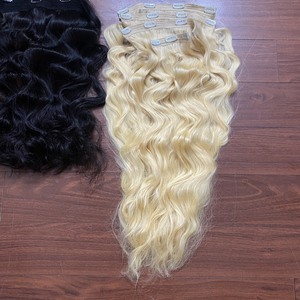 Superoferta para cabello rubio 100% virgen vietnamita con extensiones de clip, súper sedoso y suave, listo para enviar. - Product Image 1