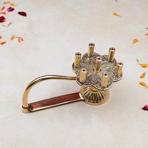 Brass Antique <b>Incense</b> Holder for Home Office Decor Golden Finish Handmade Agarbatti Stand - Product Image 5