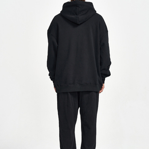 Custom Cotton Drop Shoulder <b>Men'S</b> Hoodies OEM Heavyweight Plain <b>Pullover</b> <b>Men</b> Blank Oversized Hoodie - Product Image 3