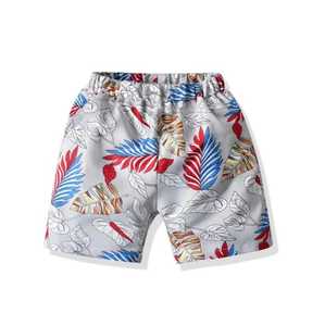 <b>Men</b> Blue Tropical Print Board Shorts Quick Dry Elastic Waist Casual Swim <b>Trunks</b> Short Length Polyester Material - Product Image 3
