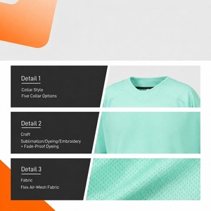 Women's Blank Hockey Jersey-100% Polyester 160g Quick Dry Anti-Bacterial Eco-Friendly OEM Service - Product Image 3
