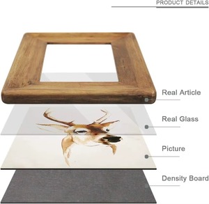 Marco de Fotos de Madera Ecológico Hecho a Mano - Impresión Digital en Madera Sólida Rústica para Exhibición Vertical y Horizontal en Pared o Mesa - Product Image 1