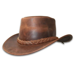 Unisex Brown Leather Cowboy <b>Hat</b> With Braided <b>Band</b> Casual Outdoor Style Adult Spring Autumn Fit 56-58CM 2026 - Product Image 6