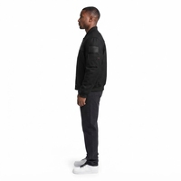Blouson Bomber Homme Noir en Velours 300GSM Style MA-1 Manteau Streetwear avec Broderie Drapeau Ton sur Ton Personnalisé OEM Satin Fin 6XL
