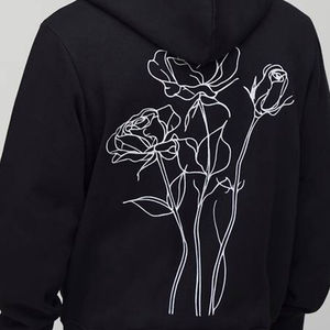 เสื้อฮู้ดดี้ผู้ชาย ผ้าฝ้าย 100% ทรงโอเวอร์ไซส์ คอกลม ดีไซน์เรียบสีพื้น พร้อมเทคนิคการปักลาย เป็นมิตรต่อสิ่งแวดล้อม เหมาะสำหรับใส่ในฤดูหนาว - Product Image 5