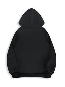 Sudadera con Capucha Negra Gótica Unisex de Alta Calidad, 100% Algodón, Estampado Tribal, Corte Holgado, Manga Regular, Tejido Transpirable, Otoño - Product Image 2