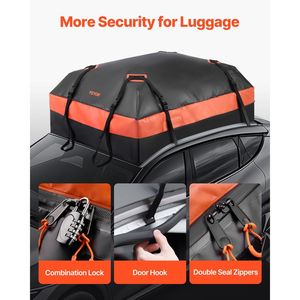 Bolsa de Equipaje para Techo de Coche 100% Impermeable, Resistente, de PVC 840D, 15 Pies Cúbicos, Caja Portaequipajes para Techo de Coche - Product Image 6