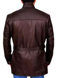 Abrigo Largo de Cuero Vacuno Transpirable de Alta Calidad para Hombre, Nuevo Abrigo Largo de Cuero a la Moda para Hombre - Product Image 3