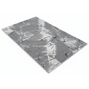Alfombra Moderna con Patrón de Mármol de Seda, Abstracta, Hecha a Mano, Ecológica, Gris, para Sala de Estar, Dormitorio, Decoración del Hogar - Product Image 1