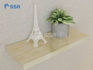 Chất Lượng Cao Hevea Gỗ Nổi Treo Tường Kệ Cạnh Vuông Bằng Gỗ Lưu Trữ Kệ Cho Nhà Bếp Phòng Tắm Phòng Ngủ - Product Image 5