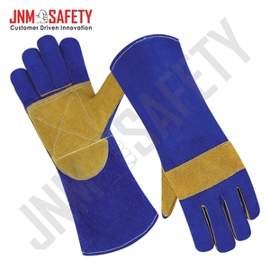 Gants de sécurité en cuir de vachette pleine fleur à manches longues de qualité supérieure, ignifuges et résistants à la chaleur pour la soudure et la protection industrielle des mains - Product Image 3