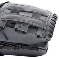 Guantes de Béisbol y Sóftbol Personalizados de Cuero Gris para Jóvenes y Adultos, Diseño Profesional, Servicio OEM, Alta Calidad