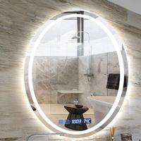Miroir intelligent LED de haute qualité avec haut-parleur intégré, éclairage mural pour salle de bain et hôtel, miroir mural lumineux moderne pour douche, IP65, tactile