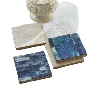 Haute qualité à la main en bois résine tasse sous-verres pour la décoration intérieure en gros pas cher prix résine bois Joint caboteur/tapis tampons Carton - Product Image 3