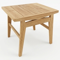 Table basse moderne en teck, design minimaliste, fabrication artisanale, mobilier de salon, plateau rectangulaire pour extérieur, structure en bois massif