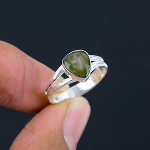 Bague en argent sterling 925 avec pierre précieuse tourmaline originale de qualité supérieure, forme poire, pour femme, tendance, prix d'usine, cadeau de bijoux - Product Image 1