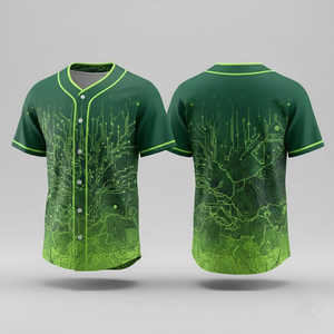 Fashionable Breathable Sublimated Baseball Jersey Custom <b>Aesthetic</b> Print Button Down Baseball <b>Top</b> for Streetwear 2026 - Product Image 2