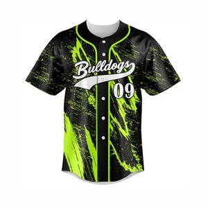 Camiseta de Béisbol Sublimada Transpirable con Diseño Estético, Estampado Gráfico Personalizado, Cierre de Botones, Estilo Casual para Europa - Product Image 2