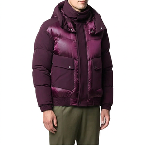Lightweight Men's Winter <b>Jacket</b> Zipper 100% <b>Duck</b> Puffer Padded Satin Fabric Anti-Wrinkle High Street Style Sleeveless Drum - Product Image 2