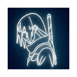 Uchiha Itachi Neon Sign Anime Na.ru Om Neon Sign Slaapkamer Japanse Ninja Led Neon Verlichting Manga Room Decor Light Up teken