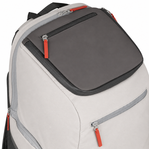 Casual Nylon <b>Backpack</b> 30-<b>40L</b> Water Resistant Zipper Closure Sport Use Gray Black Red Accents - Product Image 3