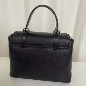 Bolsos de Mano de Cuero Genuino de Lujo para Mujer, Bolso de Hombro Duradero con Cierre de Cremallera en Colores Marrón, Negro y Naranja - Product Image 4