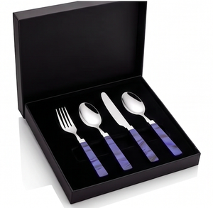 Elegant Purple Handle Flatware Set Fork Knife Spoon Metal Cutlery Dishwasher Safe For Wedding And Dining Use - Product Image 6