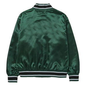 Vestes en satin de soie tendance les plus vendues, vestes en satin en gros, vestes de baseball en satin imperméables avec logo personnalisé, couleur unie pour hommes - Product Image 3