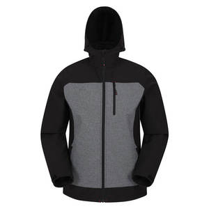 Chaqueta de Invierno Personalizada para Hombre, Dos Tonos, Gris Oscuro y Negro, con Cierre, Bolsillos y Capucha con Cordón Ajustable - Product Image 6