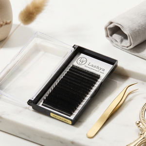 ขนตาปลอม PBT Volume Lash Extensions แบบเส้นต่อเส้น รุ่น B/C/CC/D Curl & Matte Black Finish สำหรับติดแบรนด์ส่วนตัว - Product Image 4