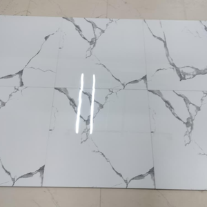 กระเบื้องพอร์ซเลนผิวมัน 600x600 มม. ลายหินอ่อน ขัดเงา สำหรับปูพื้นและผนังภายในห้องน้ำ - Product Image 4