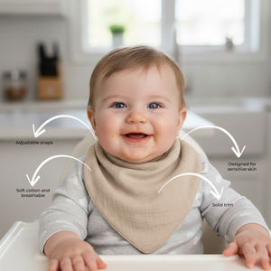 Baberos Bandana para Bebé, Suaves y Absorbentes de Algodón, para Alimentación y Dentición - Product Image 3