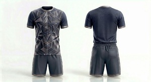 Custom Men's <b>Soccer</b> Jersey Set Short Sleeve Crew Neck Geometric Print Polyester Moisture Wicking All Seasons Athletic Fit - Product Image 1