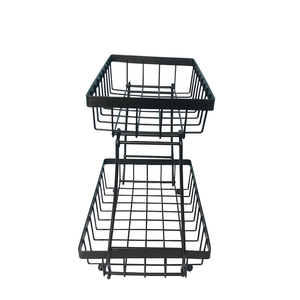 Nouvelle conception de panier de rangement à 2 niveaux en fil métallique pour pain et fruits, pour comptoir de cuisine - Product Image 3