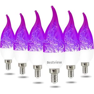 Lampadine LED Intelligenti con Effetto Fiamma, 3 Modalità, Attacco E12 per Lampadario, Effetto Candela e Fuoco per Illuminazione di Halloween - Product Image 1