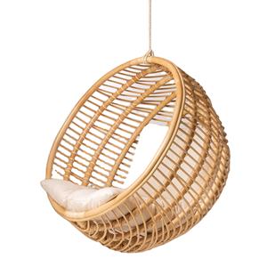 Meilleur prix, nouvelle arrivée, chaise suspendue en rotin à cadre rond, écologique, faite à la main, pour la détente en intérieur, fabriquée par un fabricant vietnamien - Product Image 1