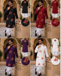 Festive Wear Printed <b>Men</b> Cotton <b>Kurta</b> - Product Image 6