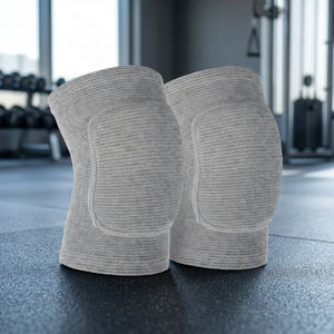 Genouillère d'extérieur en polyester réglable avec stabilisateur, protection complète, conception respirante, coussinet de gel rotulien et ressorts latéraux - Product Image 4