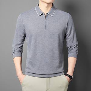 Polo de golf pour homme 230G de haute qualité, personnalisable, à manches longues, col boutonné, style décontracté et professionnel - Product Image 6
