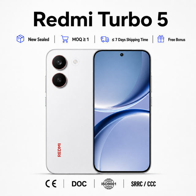 Wholesale Original REDMI Turbo 5 5G Smartphone Dimensity 8500 Ultra 7560mAh 100W 1.5K AMOLED 50MP OIS NFC