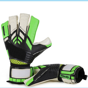 Gants de gardien de but de football Econex Sports, doigts entièrement couverts, cuir PU blanc, fermeture auto-agrippante, unisexe, respirant, antidérapant - Product Image 2