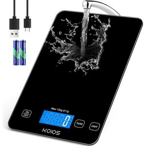 Báscula Digital de Cocina de 33 lb/15 kg, Graduación Precisa de 1 g/0.1 oz, Funciona con Batería, para Pesar en Gramos y Onzas, para Cocinar y Hornear - Product Image 1