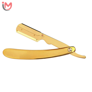 Professional <b>Straight</b> <b>Razor</b> for Body Face Shaving Custom Logo Stainless Steel Handle Single Blade Barber Salon Manual Edge - Product Image 2