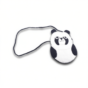 <b>Panda</b> Face Stripe Bag with Felt Themed <b>Toys</b> - Product Image 2