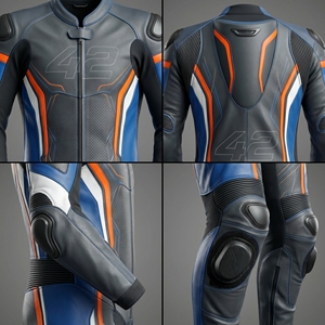 Traje de Motociclismo Profesional de Cuero Transpirable para Todo el Cuerpo, con Armadura Aprobada por la CE, Equipo de Seguridad para Motociclistas de una Pieza - Product Image 5