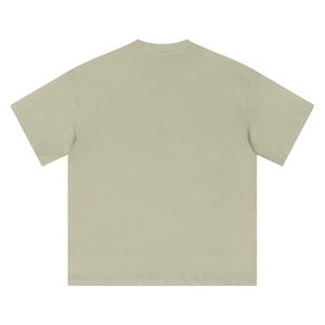 T-shirt Homme 100% Coton 240G de Haute Qualité, Col Rond, Coupe Oversize, Grammage Lourd, Teinte Terre, Personnalisable avec Logo, Style Décontracté Vintage - Product Image 2