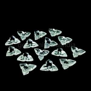 Natural Crystal <b>Quartz</b> Ninja Star Shape Hand Carved Gemstone Beads For Jewelry Making 12mm <b>Clear</b> <b>Quartz</b> Briolette Charms Bulk - Product Image 3