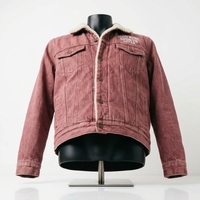 Nouvelle veste en jean sherpa pour homme, 100% coton, col montant, logo sur le devant, à capuche, chaude, pour l'hiver, style décontracté