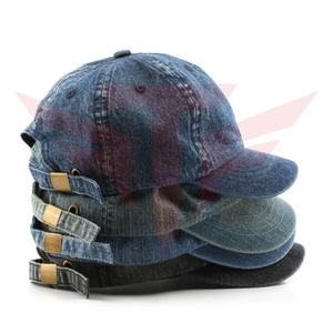 Vintage Washed Canvas Waterproof Baseball Cap 6 Panel Adjustable Unisex Dad <b>Hat</b> Gold Copper Buckle 54-56cm Spring <b>Summer</b> Casual - Product Image 4