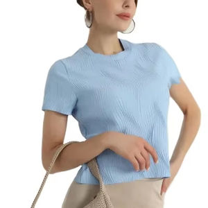 El Mejor Top Corto para Mujer 2023, El Diseño Más Nuevo, Top Corto para Mujer, Estilo de Manga Corta, Camiseta Corta Informal para Mujer - Product Image 1